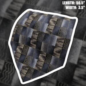 Today's Man Silk Tie Geometric Abstract Blocks Grey Blue Business 56.5" x 3.5"